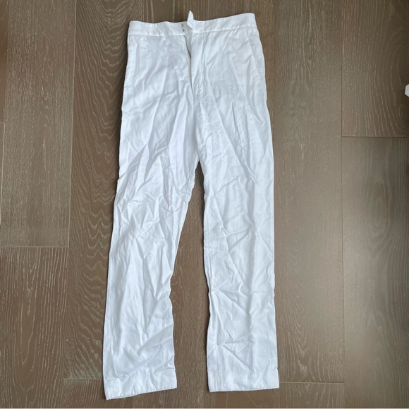 Tibi Spring Blazer with Sleeve Slit & Spring High Waisted Sebastian Pants White - Picture 5 of 8